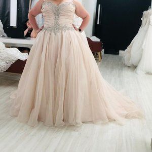 Essence of Australia Plus Sized Wedding Ballgown (Bridal 26W, Street 22/24)